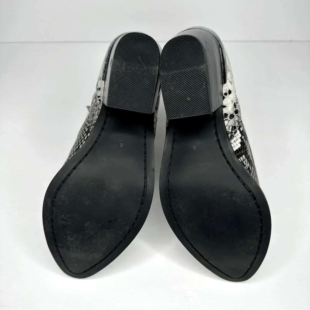 Jeffrey Campbell Cromwell Pointed Snake Python Cut-Out Leather Ankle Booties Sz8 - Picture 6 of 9